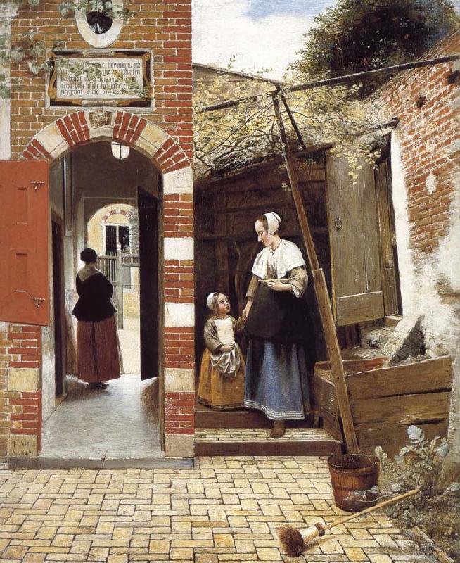 Pieter de Hooch The Courtyard of a House in Delft Norge oil painting art